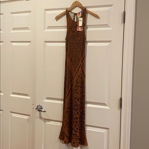 Farm Rio for Anthropologie leopard/batik dress